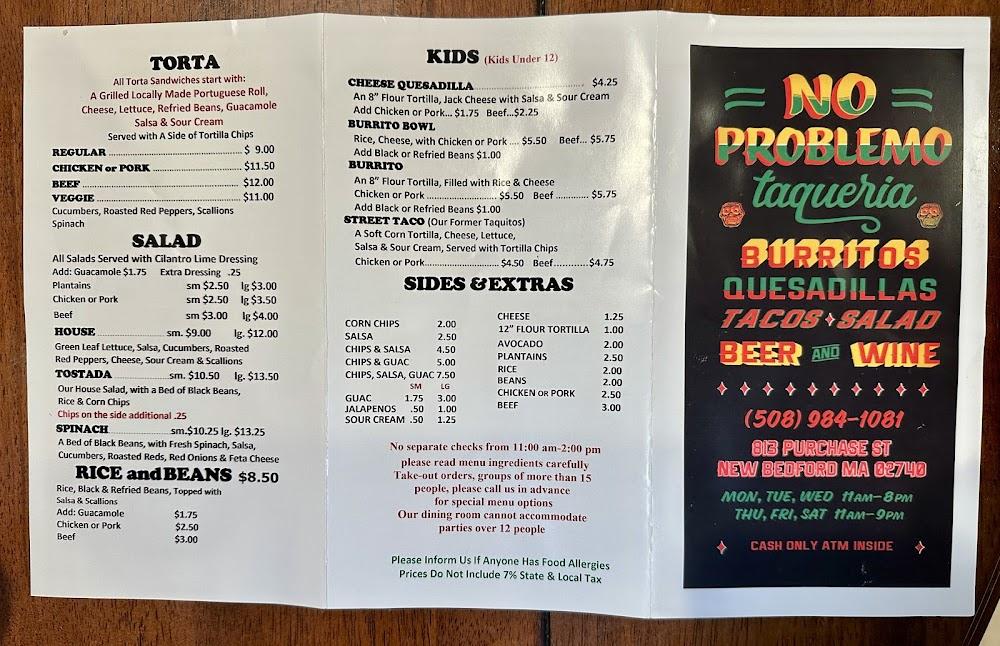 No Problemo Menu image 2